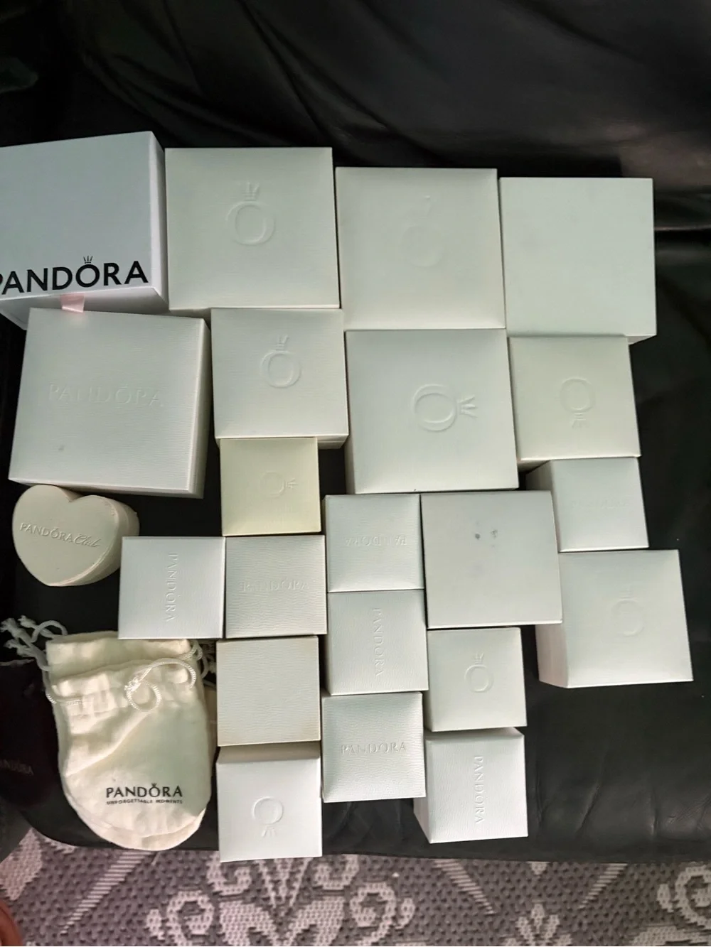 Pandora White Branded Gift Bags, Boxes & Pouches